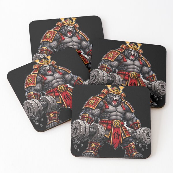 Item preview, Samurai Gorilla Heavy Lifting Gym Motivation designed and sold by ValhallaHub.
