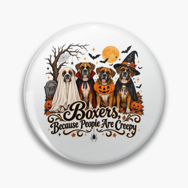 Item preview, Funny Boxer Dog Halloween – Boxers Because People Are Creepy designed and sold by Rtcraftani.