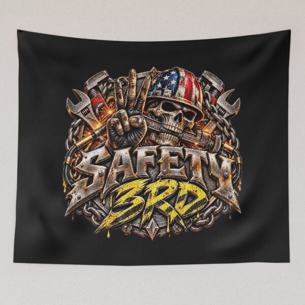 Item preview, Safety 3rd – Blue Collar Workplace Satire designed and sold by artistwill.