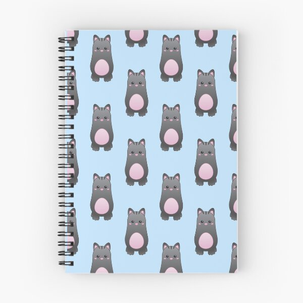 Item preview, Pattern of Kawaii Black Cat - Baby Blue Edition designed and sold by Agamaji.