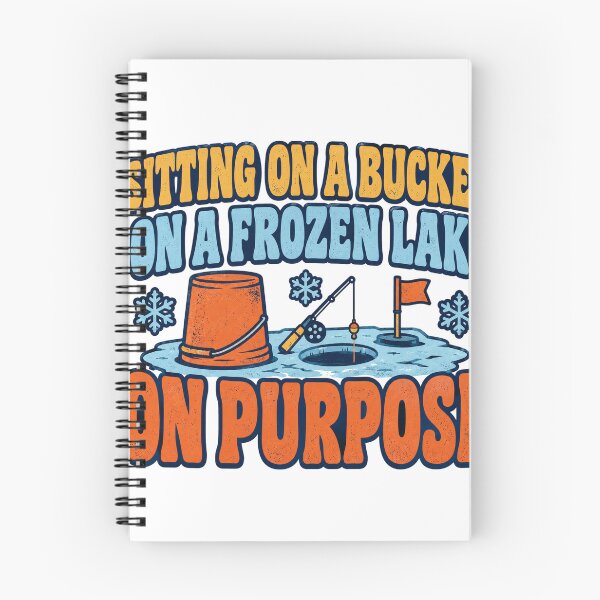 Item preview, Ice Fishing on a Bucket on Purpose, Frozen Lake designed and sold by eignvalue.