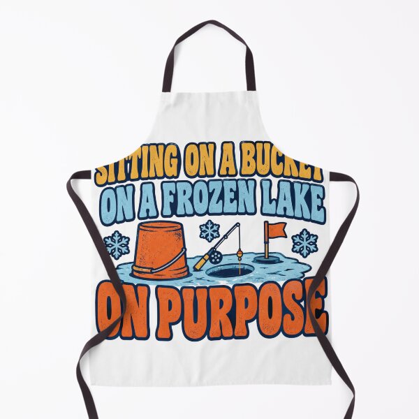 Item preview, Ice Fishing on a Bucket on Purpose, Frozen Lake designed and sold by eignvalue.