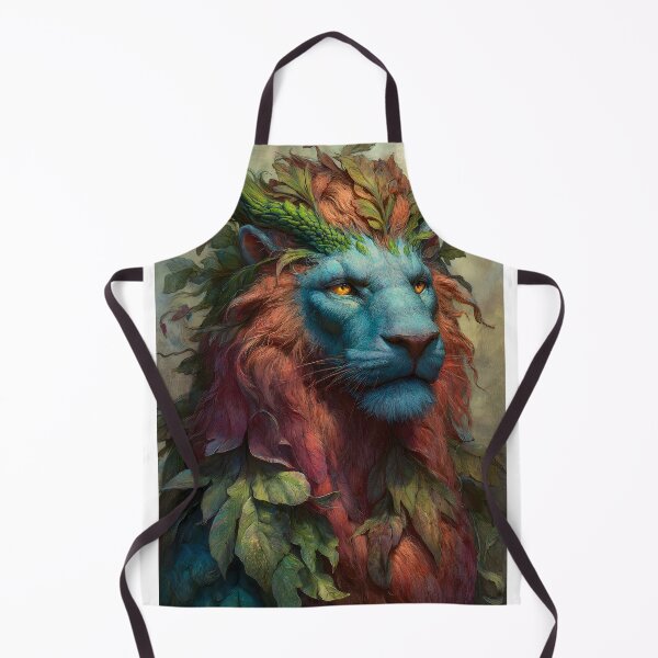 Item preview, Majestic Lion with Vibrant Leafy Mane and Colors designed and sold by Artessie.