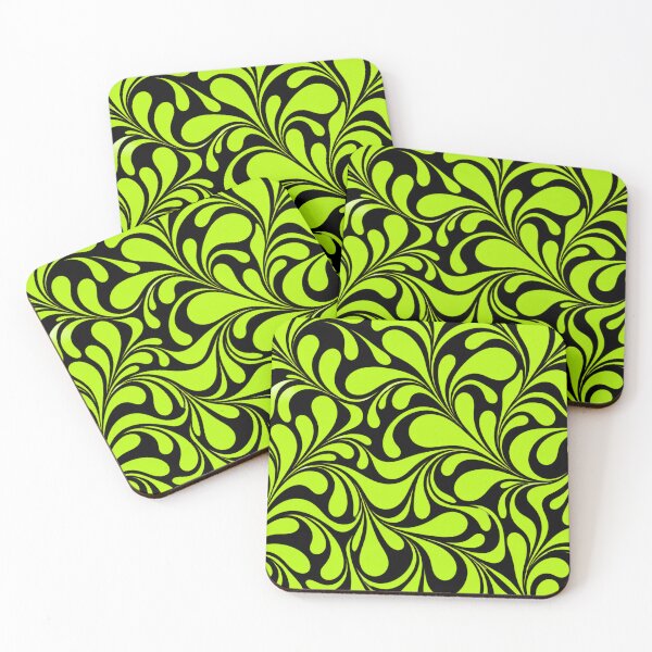 Item preview, Lime Green & Black Swirls – Bold Abstract Pattern designed and sold by HO•Designs.