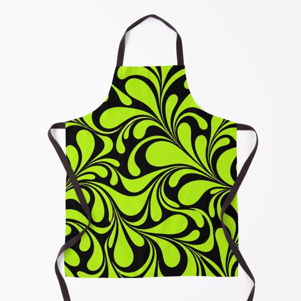 Artikelvorschau, Lime Green & Black Swirls – Bold Abstract Pattern entworfen und verkauft von HO•Designs.