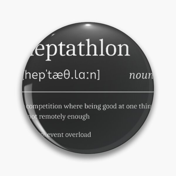 Item preview, Funny Heptathlon Definition Design for Heptathletes and Sports Enthusiasts designed and sold by Theerthrajk.