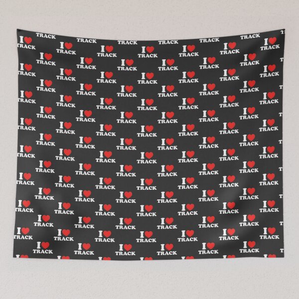 Item preview, I Love Track Running Design for Track and Field Enthusiasts designed and sold by Theerthrajk.