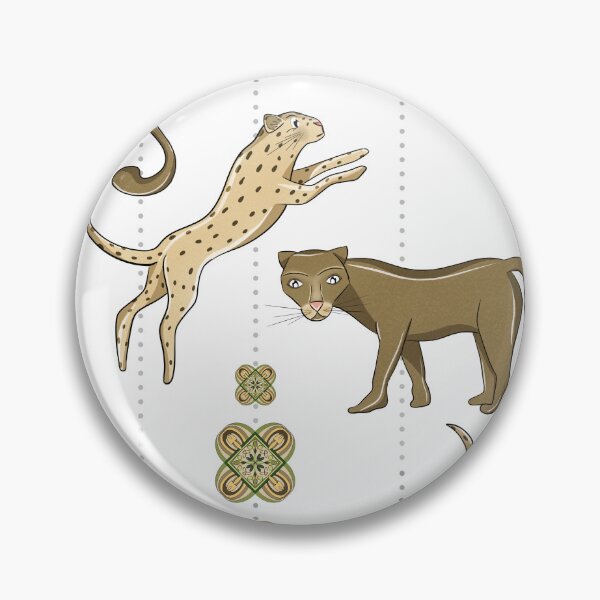 Item preview, Minimalist Wild Big Cats Pattern - Elegant Neutral Cheetah & Panther Illustration⁠ designed and sold by Fiorart Studio .