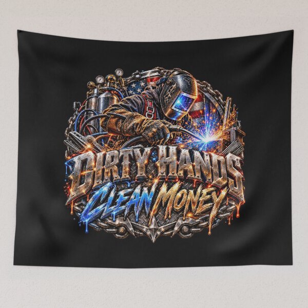 Item preview, Dirty Hands Clean Money – Welder Blue Collar Life designed and sold by artistwill.