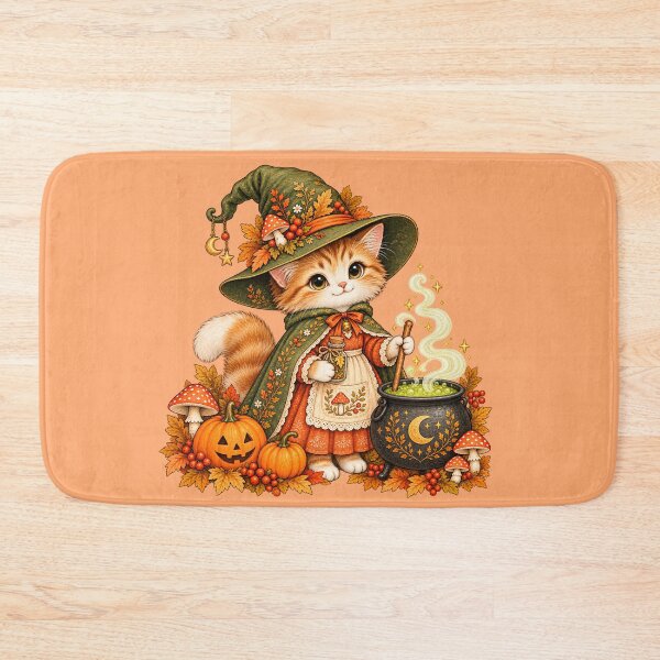 Item preview, Cozy Halloween Cat Witch designed and sold by KMGalleria.
