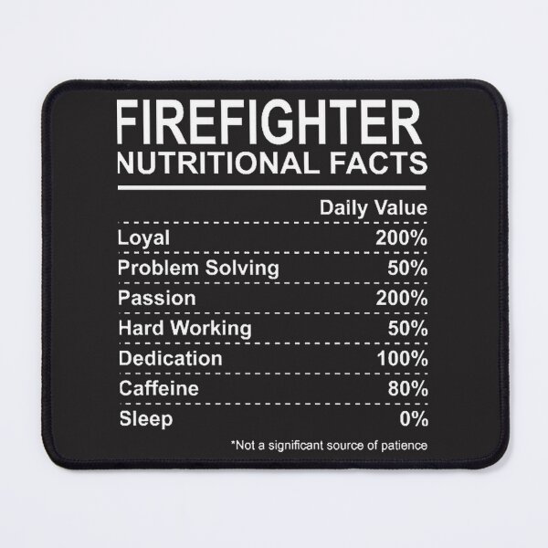 Item preview, Firefighter Nutrition Facts Design - Fun Firefighter Diet Illustration designed and sold by OneCuriousFox.