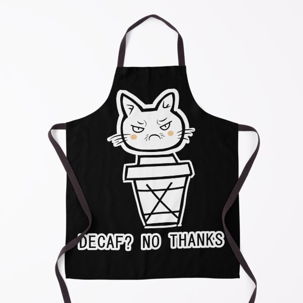 Item preview, Decaf No Thanks Funny Angry Cat Coffee Lover Quote designed and sold by Shopovibe.