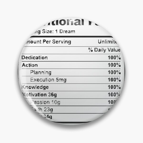 Item preview, Hustle Nutritional Facts Funny Motivational Fitness Design designed and sold by OneCuriousFox.