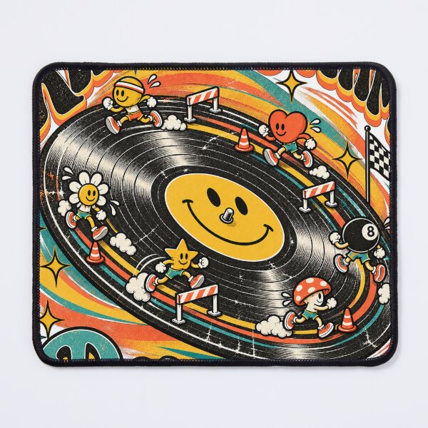 Item preview, Keep the Rhythm Doing Life Retro Vinyl Record Race T-Shirt Design designed and sold by KIDEnia.