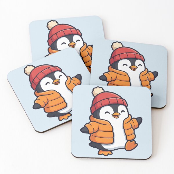 Item preview, Cozy Penguin in Puffer Jacket and Beanie designed and sold by Rariks.