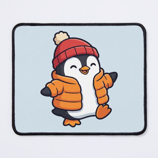 Item preview, Cozy Penguin in Puffer Jacket and Beanie designed and sold by Rariks.