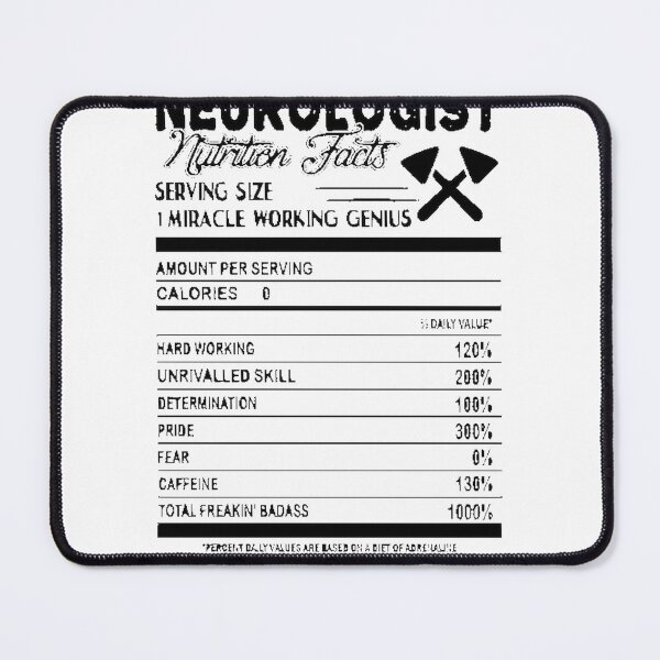 Item preview, Neurologist Nutrition Facts Funny Medical Humor Design designed and sold by OneCuriousFox.