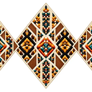 Artwork thumbnail, Woven Roots, Rustic Geometry by DansCreations42