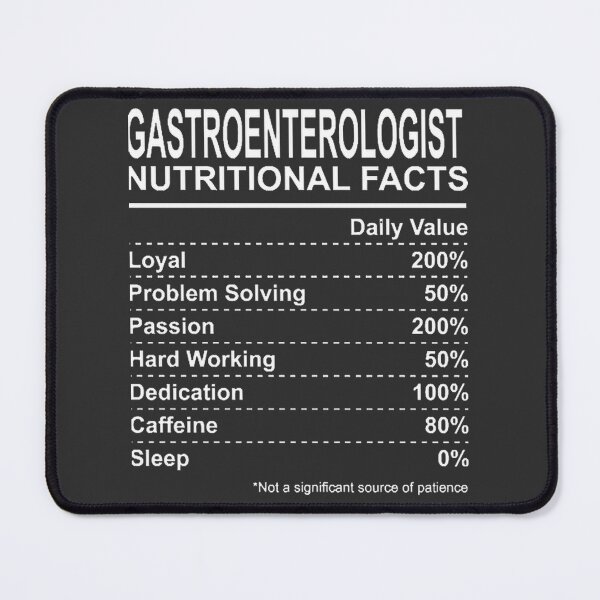 Item preview, Gastroenterologist Nutritional Facts Funny Medical Humor Design designed and sold by OneCuriousFox.