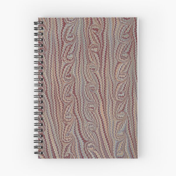 Item preview, Antique Marbled Paper Print - Muted Burgundy Vintage Italian Bookbinding Art designed and sold by footnotes-club.