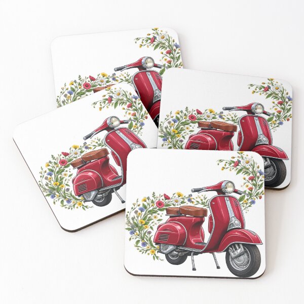 Item preview, Bloom & Ride – Aventura en scooter clásico designed and sold by aliyehc.