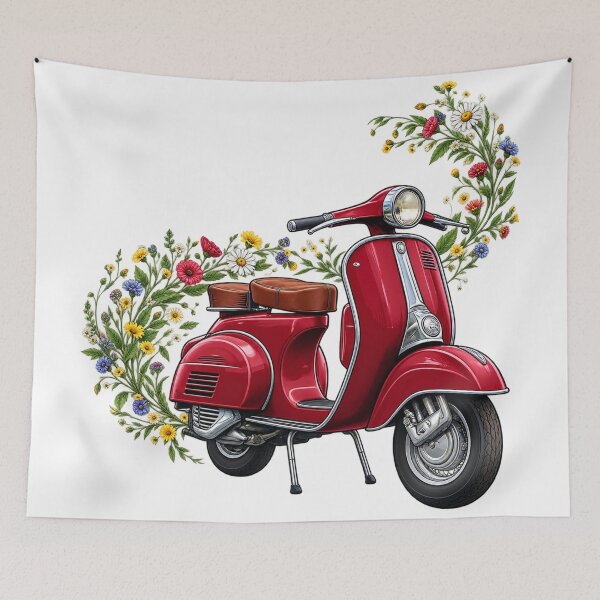 Item preview, Bloom & Ride – Vintage Scooter Adventure designed and sold by aliyehc.