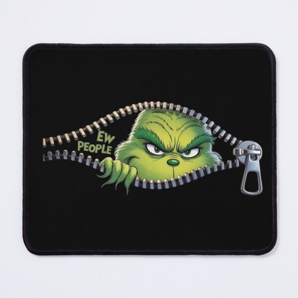 Item preview, Ew People Grumpy Grinch Zipper Sarcastic Holiday Meme Graphic designed and sold by RahniNM.