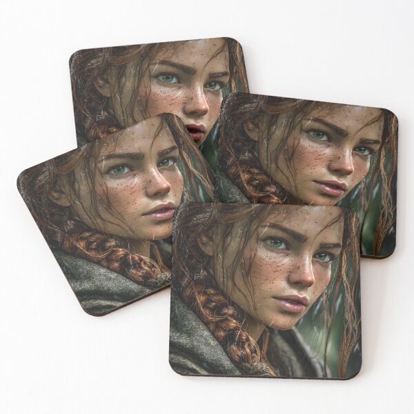 Item preview, Portrait of a Young Woman in Rainy Wilderness designed and sold by Artessie.