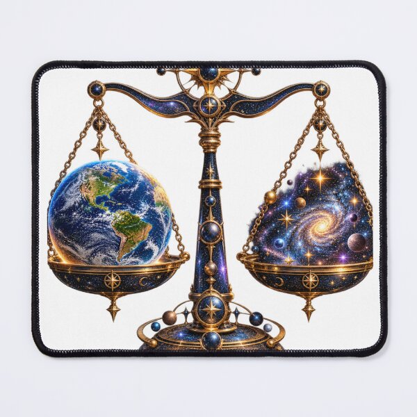 Item preview, Earth on a Celestial Balance – Cosmic Planet Earth Space Design designed and sold by okay 2 look .
