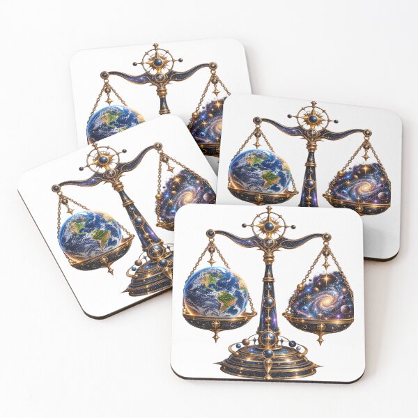 Item preview, Earth on a Celestial Balance – Cosmic Planet Earth Space Design designed and sold by okay 2 look .