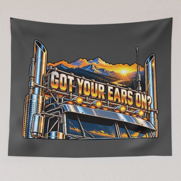 Item preview, Mountain Sunrise Trucker - Got Your Ears On? designed and sold by NomadForge.