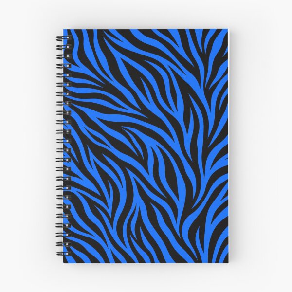 Aperçu de l'œuvre Electric Blue Zebra – Bold Black Animal Print Pattern créée et vendue par HO•Designs.