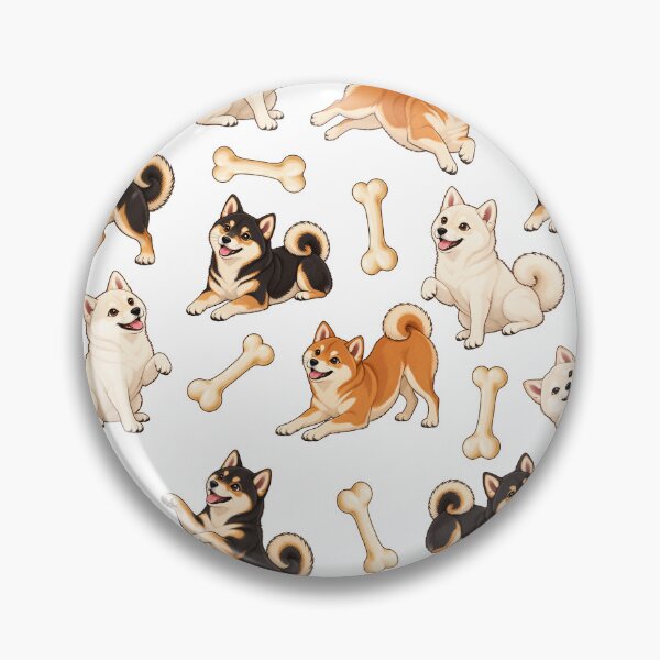 Item preview, Cute Shiba Inu Seamless Pattern | Kawaii Japanese Dog designed and sold by Shiba-shib.