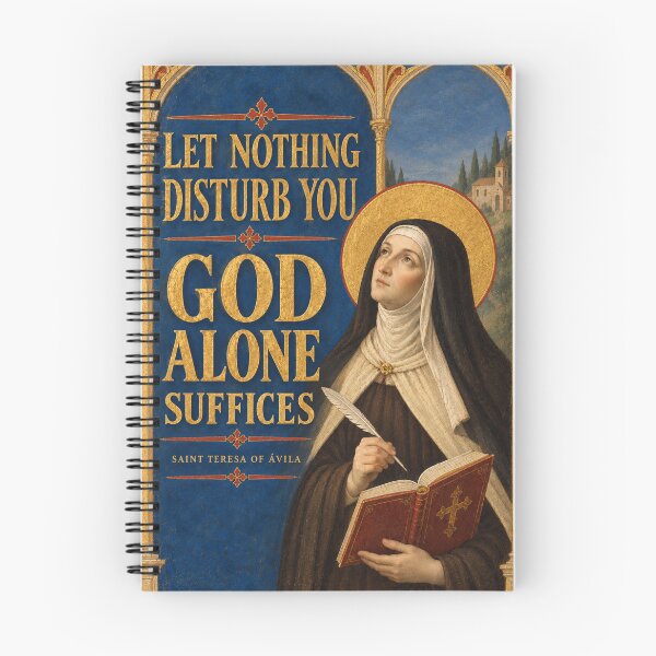 Item preview, Saint Teresa of Ávila – Let Nothing Disturb You, God Alone Suffices | Catholic Inspirational Religious Art designed and sold by Crux Fidelis.
