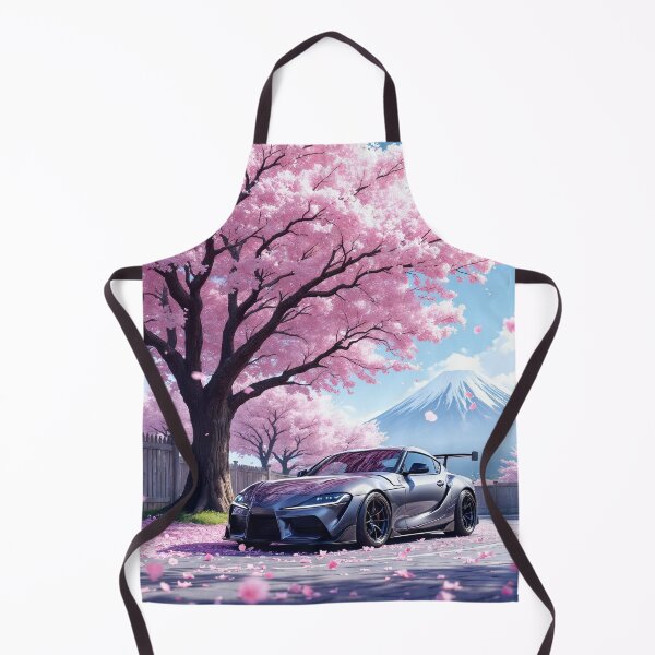 Item preview, GR Supra MK5 A90 JDM | Grey Supra Sakura Cherry Blossoms Mount Fuji designed and sold by RCStoreUy.