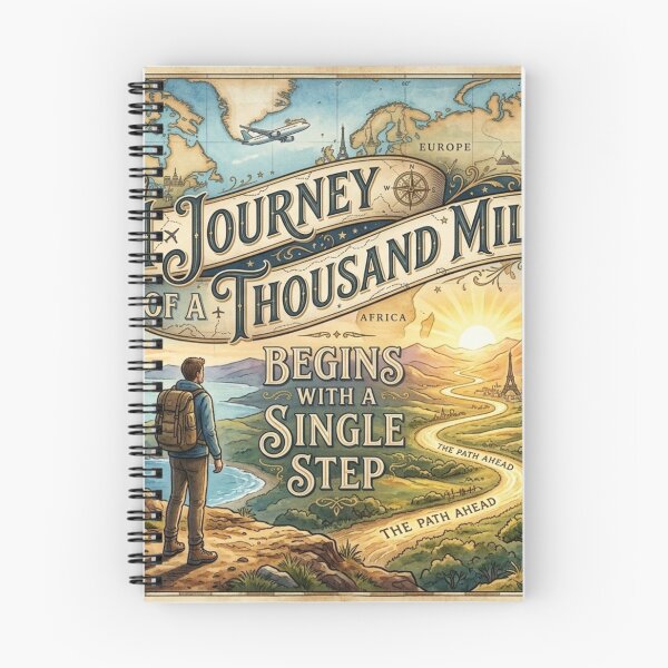 Item preview, A journey of a thousand miles begins with a single step designed and sold by divided + multiplied.