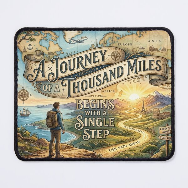 Item preview, A journey of a thousand miles begins with a single step designed and sold by divided + multiplied.