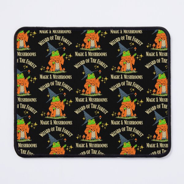 Item preview, Wizard of the Forest Magic and Mushrooms Cute Cottagecore Frog Art    designed and sold by kuwagatamushi.