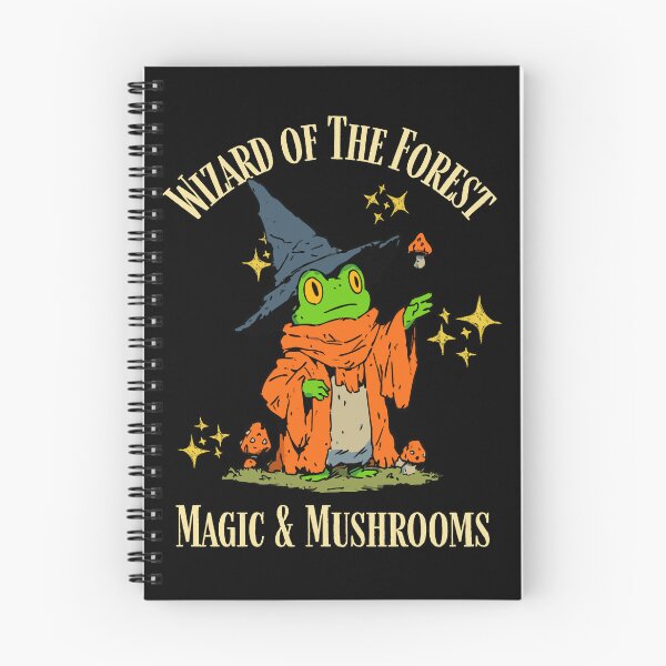 Item preview, Wizard of the Forest Magic and Mushrooms Cute Cottagecore Frog Art    designed and sold by kuwagatamushi.