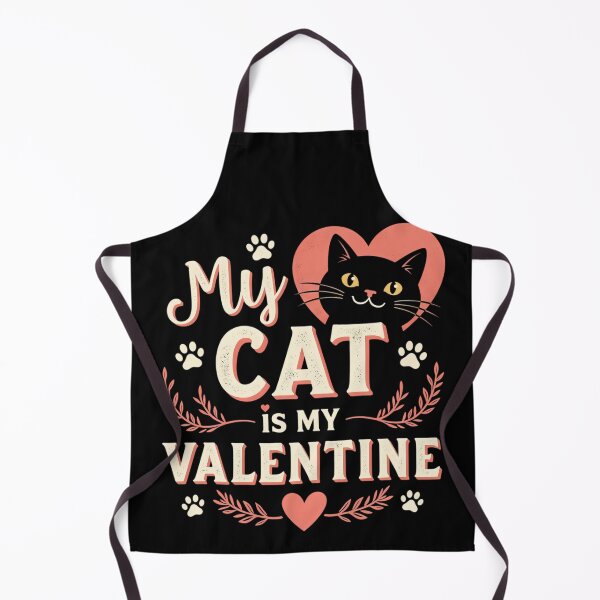 Artikelvorschau, My Cat Is My Valentine - Cute Cat Lover Valentine Quote entworfen und verkauft von Lucid Dream Pixel.
