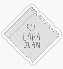 Lara Jean note Sticker