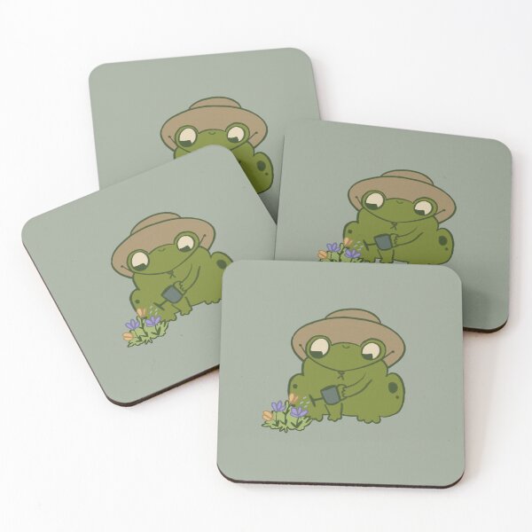Item preview, Garden Frog Watering Flowers designed and sold by cutelittlefrogs.