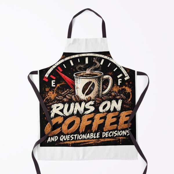Item preview, Runs on Coffee and Questionable Decisions – Funny Coffee Design designed and sold by Petrichor82.