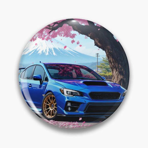 Item preview, WRX STI JDM Rally Car | Blue STI Sakura Cherry Blossoms Mount Fuji designed and sold by RCStoreUy.
