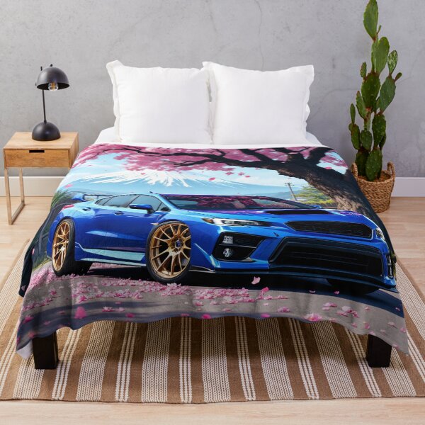 Artikelvorschau, WRX STI JDM Rallyeauto | Blauer STI mit Kirschblüten am Fuji entworfen und verkauft von RCStoreUy.