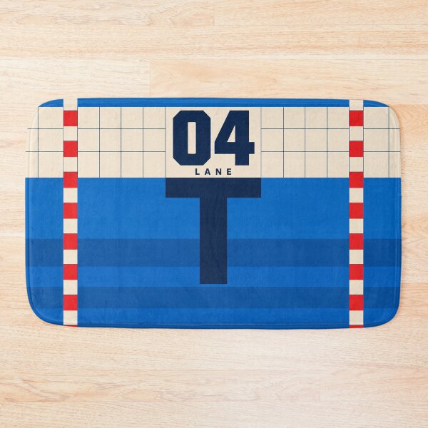Item preview, Lane 04 – Swimming Pool Lane Bath Mat designed and sold by astersgraphics.