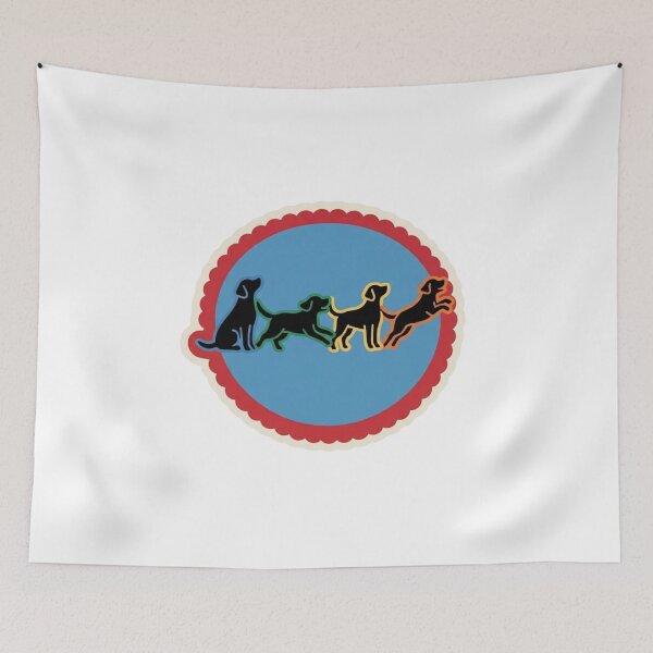 Item preview, Puppies Playing in a Circle - Minimalist and Cute Illustration designed and sold by Goodthingstree.