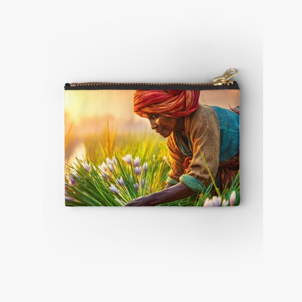 Item preview, Elderly Woman Harvesting Flowers at Sunrise designed and sold by Artessie.