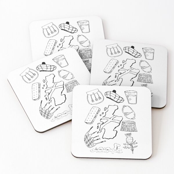 Item preview, Iconic Symbols of Scotland Hand Drawn Art designed and sold by S-and-W-4ever.