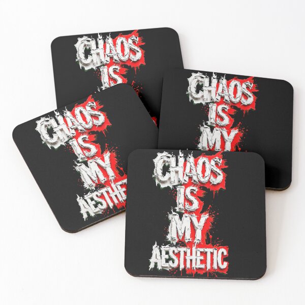 Item preview, Chaos Is My Aesthetic Emo Grunge Typography Art designed and sold by  One City Two Children Studio.